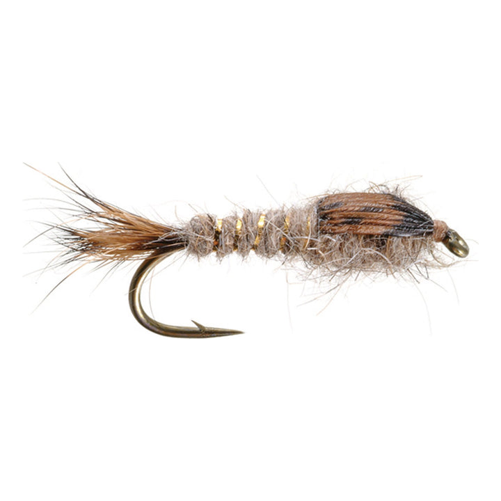 Umpqua Gold Ribbed Hare's Ear Nymph Natural fly with hare's ear body and gold rib