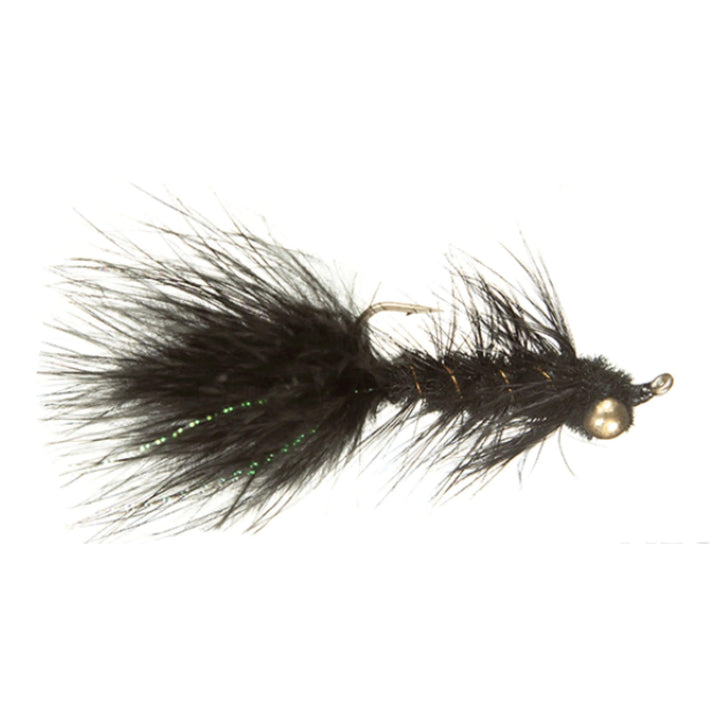 Umpqua Lead Eyed Krystal Bugger Black streamer with lead eyes and marabou tail