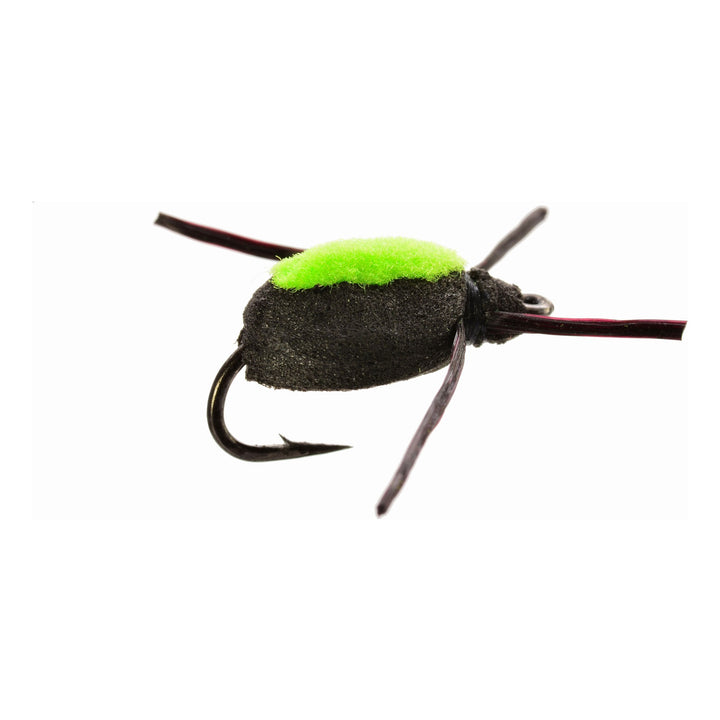 Umpqua Mohawk Beetle fly with foam body and hi-vis top