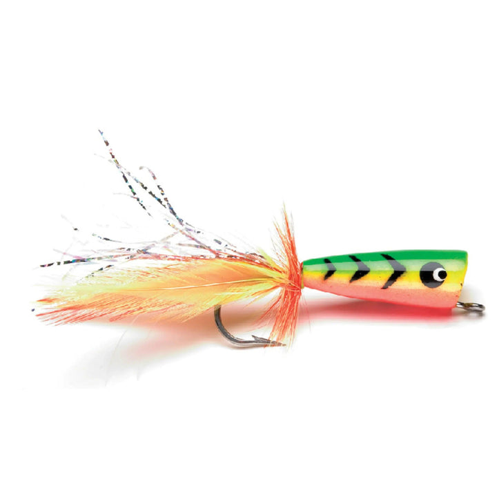 Umpqua Saltwater Popper Dorado fly with popper head and tail