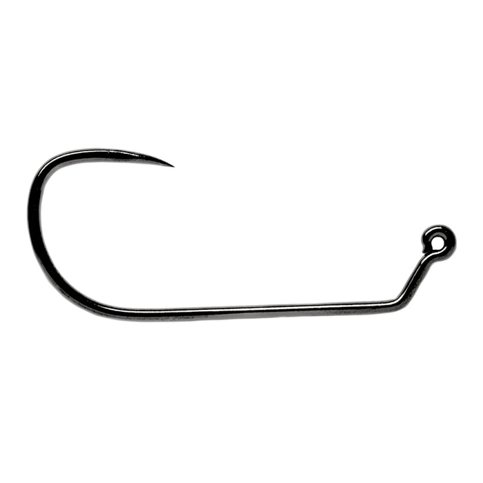 Fulling Mill Jig Force Long Black Nickel Barbless Hook 50pk