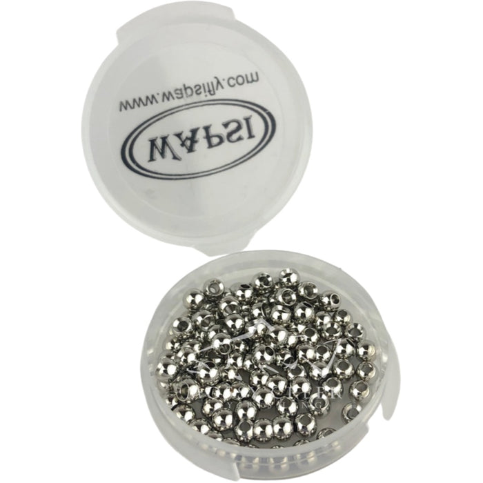 Brass Cyclops Bead Head Nickel 100 Pack