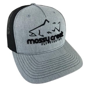Mossy Creek Logo Trucker Gray Black - Mossy Creek Fly Fishing