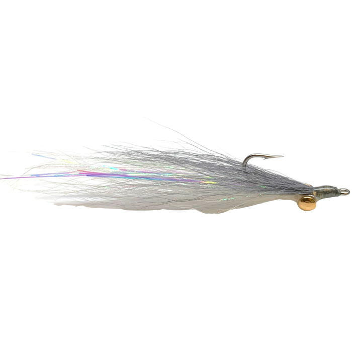 Clouser Minnow Gray Over White