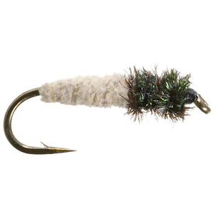 caddis fishing lure Flagler October Jig CDC keeps it from absorbing water Vinyl Ribbed Caddis Larva |