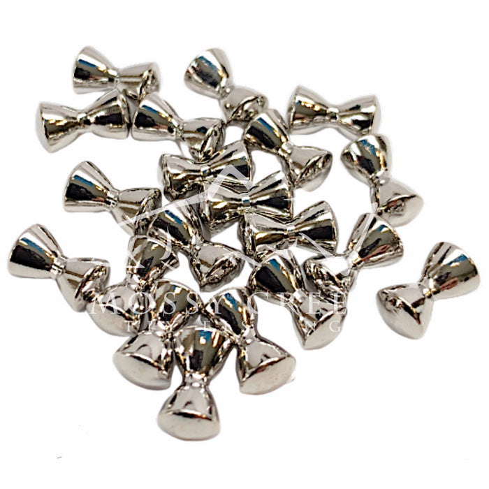 Hareline Brass Dumbell Eyes Silver