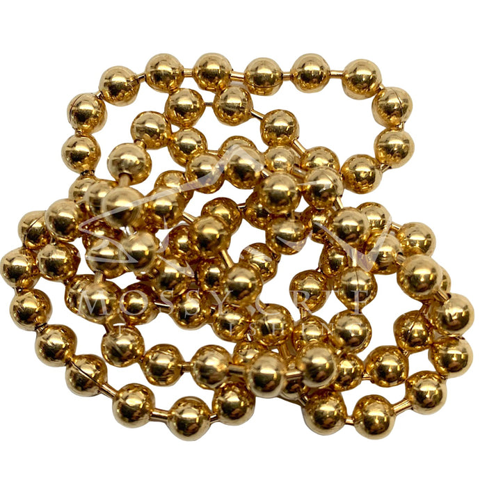 Bead Chain Eyes Gold