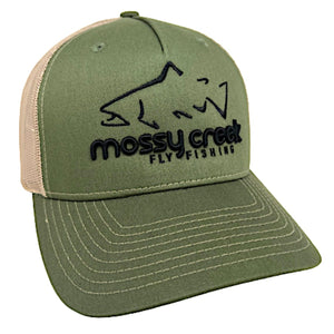 Mossy Creek Logo Trucker Army Olive/Tan - Mossy Creek Fly Fishing
