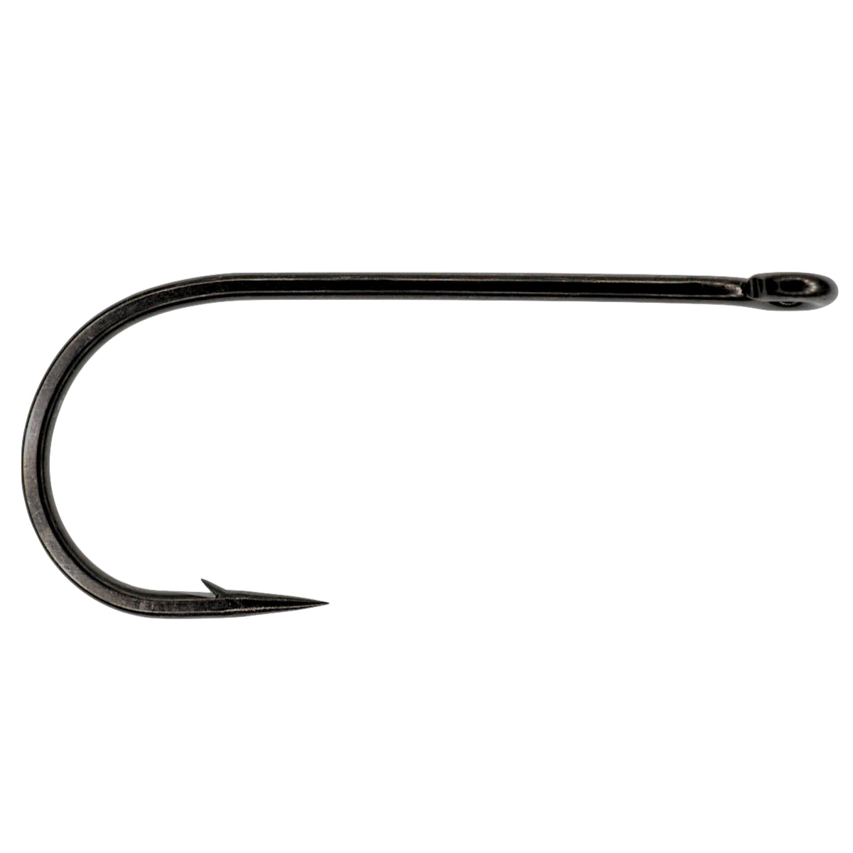 90 Degree Round Bend Heavy Wire Jig Hook-Pack Of 25 (Black, 3/0