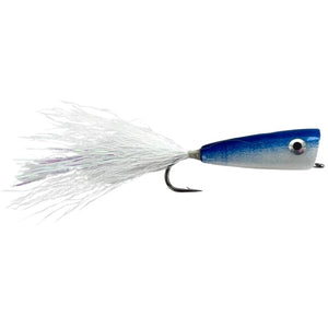 Mattioli Saltwater Popper Blue and White Fade - Mossy Creek Fly Fishing