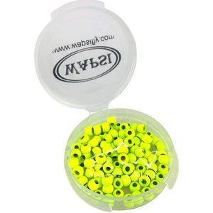 Brass Cyclops Bead Head Fluorescent Chartreuse 100 Pack