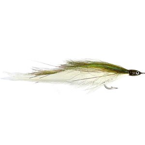 Deceiver Big Game 5/0 Olive Over White, big game Deceiver by Mattioli Flies
