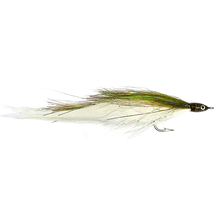 Deceiver Big Game 5/0 Olive Over White, big game Deceiver by Mattioli Flies