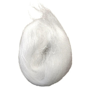 Egg Veil Milky White, fine synthetic egg veil fiber