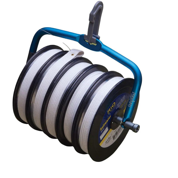 Fishpond Headgate Tippet Holder XL loaded with tippet spools