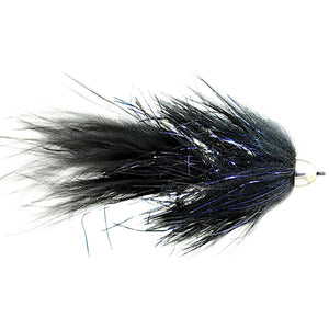 Fulling Mill Complex Twist Bugger Black, conehead bugger streamer