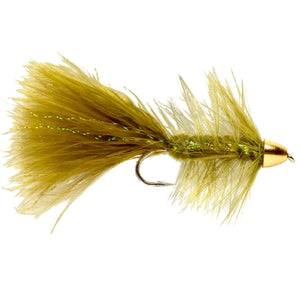 Fulling Mill Conehead Woolly Bugger Olive, conehead woolly bugger streamer