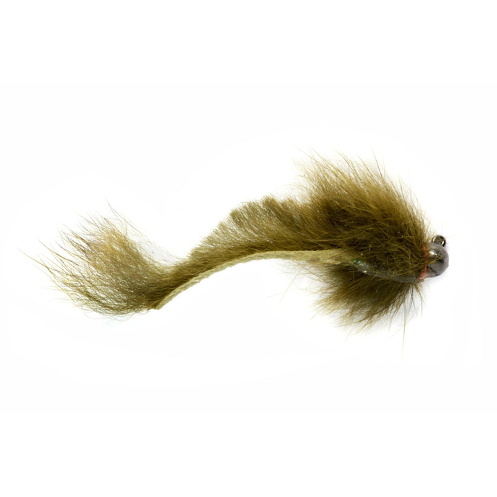 Fulling Mill Croston's Micro Rabbit Sculpin Olive, micro rabbit sculpin jig streamer