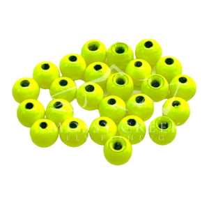 Fulling Mill fluorescent chartreuse painted tungsten beads