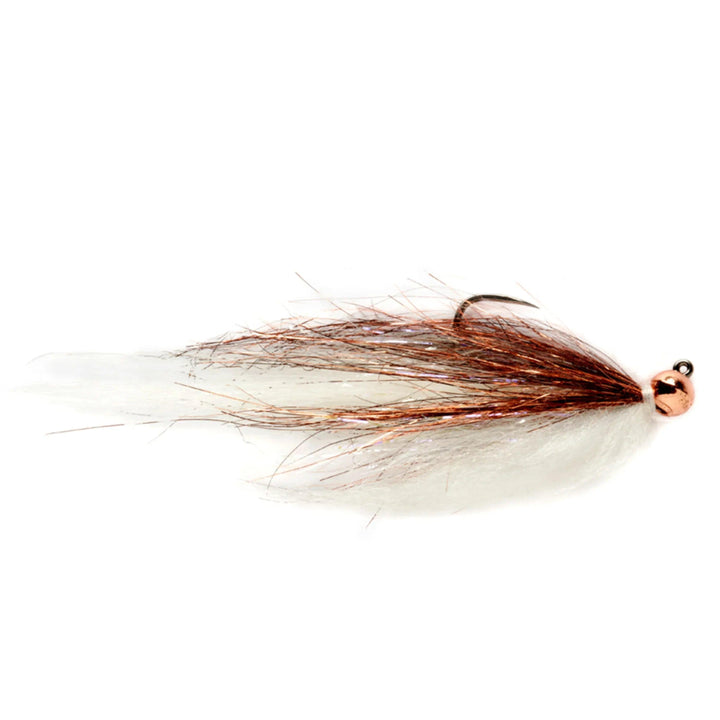 Fulling Mill George Daniel Spark Plug Copper White, flashy jig minnow streamer