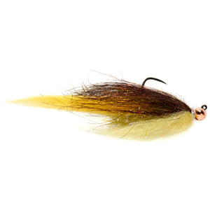 Fulling Mill George Daniel Spark Plug Olive Yellow, flashy jig minnow streamer