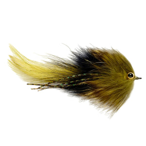 Fulling Mill Hawkins' Hat Trick Olive, zonker and deceiver style streamer