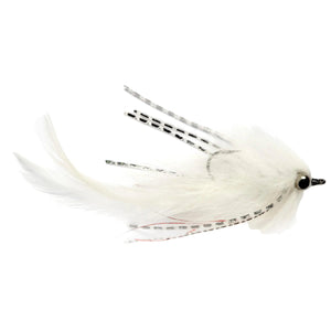 Fulling Mill Hawkins' Hat Trick White, zonker and deceiver style streamer