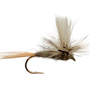 Fulling Mill Parachute Hare's Ear, parachute dry fly with a hare's ear body