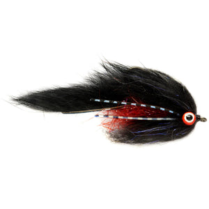 Fulling Mill Snack Attack Black, weighted zonker streamer
