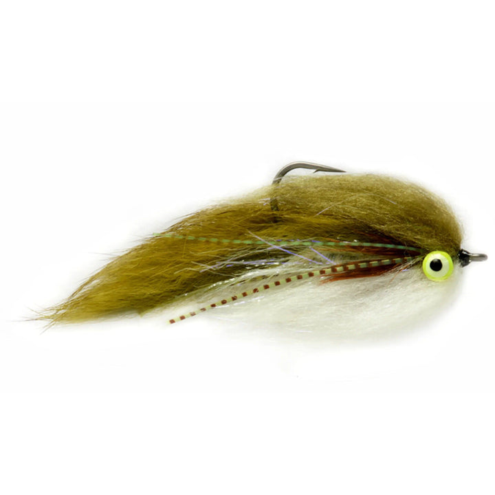 Fulling Mill Snack Attack Olive, weighted zonker streamer