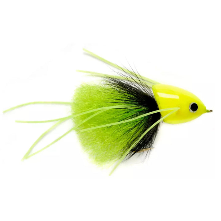 Fulling Mill Sneaky Pete Chartreuse, topwater popper