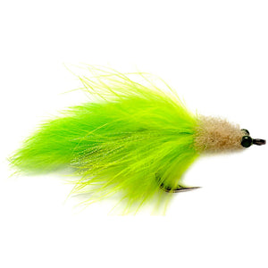 Fulling Mill Tarpon Toad Chartreuse, rabbit fur tarpon toad fly