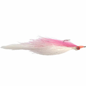 Half And Half 2/0 Pink Over White, saltwater baitfish fly by Mattioli Flies