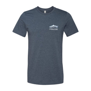 Mossy Creek Short Sleeve T-Shirt Heathered Navy - Mossy Creek Fly Fishing