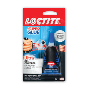 Loctite Super Glue Ultra Gel Control (Black/Blue Bottle), rubber-toughened gel super glue