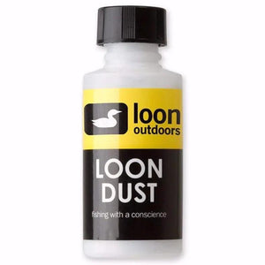 Loon Dust, powder floatant with brush applicator, 1 oz bottle
