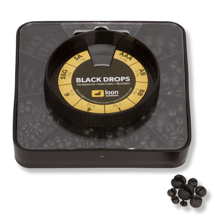 Loon Tin Drops 8 Division Tin Weights, 8 division twist dispenser of non-toxic tin split shot