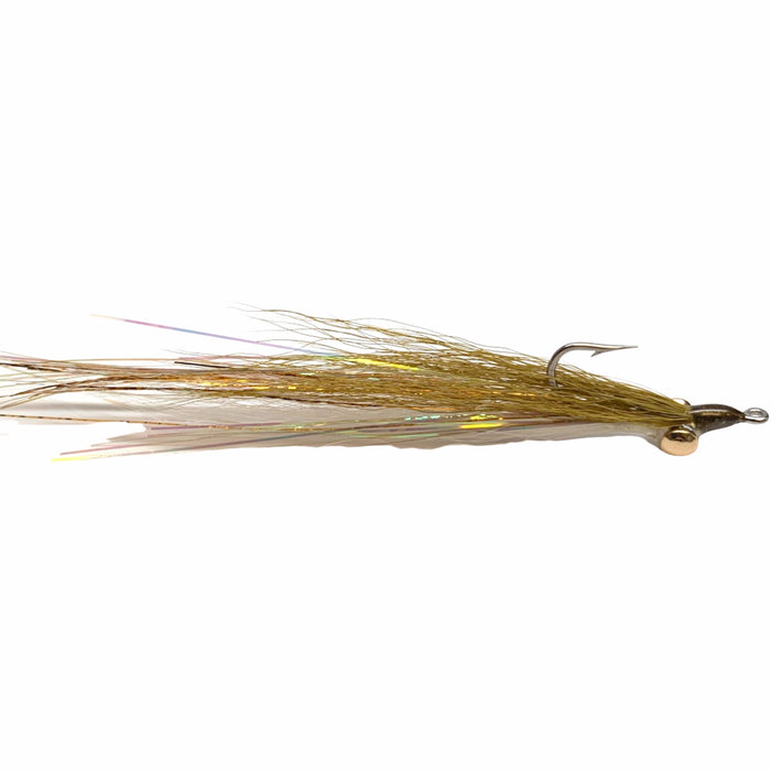 Clouser Minnow Olive Over White