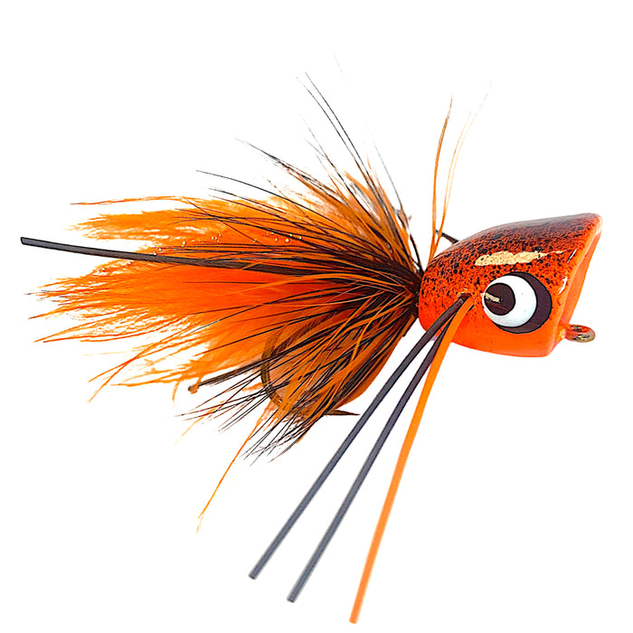 Umpqua Bass Popper Orange Splatter