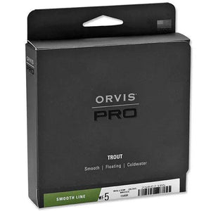 Orvis PRO Trout fly line box in black with green label
