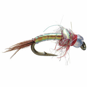 Rainbow Warrior Pearl, flashy midge nymph by North Country Flies