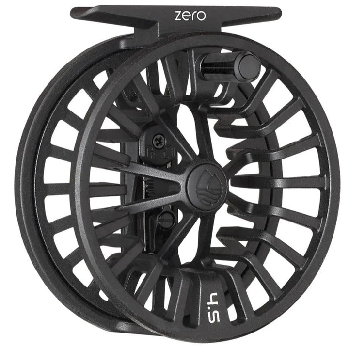 Redington Zero fly reel in Matte Black, front view