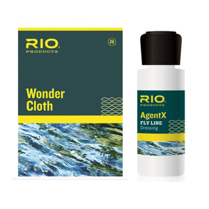 RIO AgentX line cleaner bottle and Wonder Cloth pack