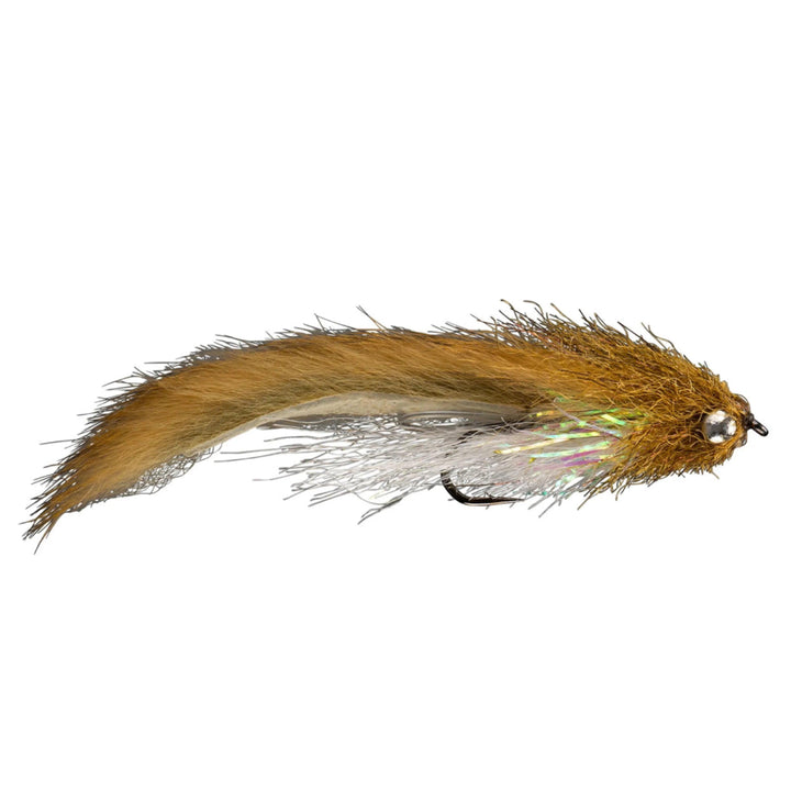 RIO Brammer Seasoned Geezer Gold, Zonker-style streamer with lead eyes