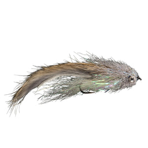 RIO Brammer Seasoned Geezer Natural, Zonker-style streamer with lead eyes