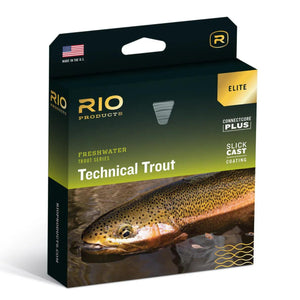 RIO Elite Technical Trout fly line box with brown trout artwork