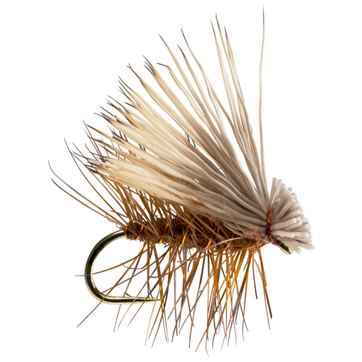 RIO Elk Hair Caddis Brown dry fly with elk-hair wing and palmered hackle