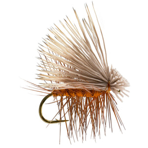 RIO Elk Hair Caddis Orange dry fly with elk-hair wing and palmered hackle