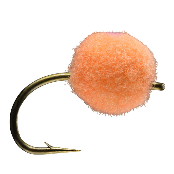 RIO Glow Yarn Egg Peach, yarn egg fly