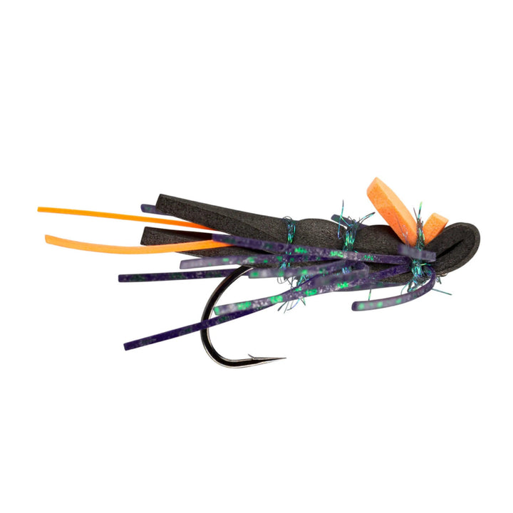 RIO Rio's Soft Chew Black, bass fly with foam body, rubber legs and foam sighter
